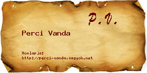 Perci Vanda névjegykártya